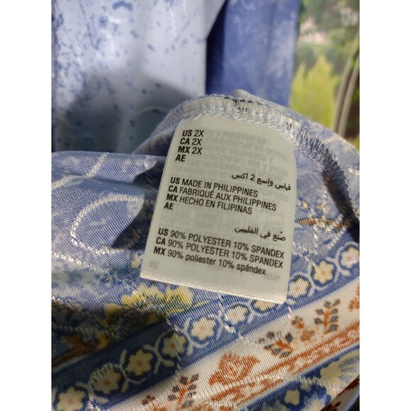 Boho Top Western Southwestern Festival Hippie Office Rodeo JM Collection Size 2X - Picture 5 of 7